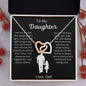 To My Daughter Love Dad - Interlocking Hearts Necklace