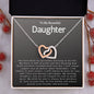 To My Beautiful Daughter - Interlocking Hearts Necklace