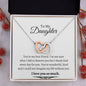 To My Daughter Interlocking Hearts Necklace