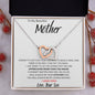 To My Beautiful Mother Love Your Son - Interlocking Hearts Necklace