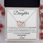 To My Daughter Love Dad- Interlocking Hearts Necklace