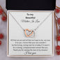 To My Beautiful Mother In Law - Interlocking Hearts Necklace