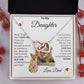 To My Daughter Love Dad - Interlocking Hearts Necklace
