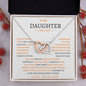 To My Daughter Love Dad - Interlocking Hearts Necklace