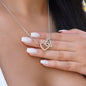 To My Daughter Love Dad - Interlocking Hearts Necklace