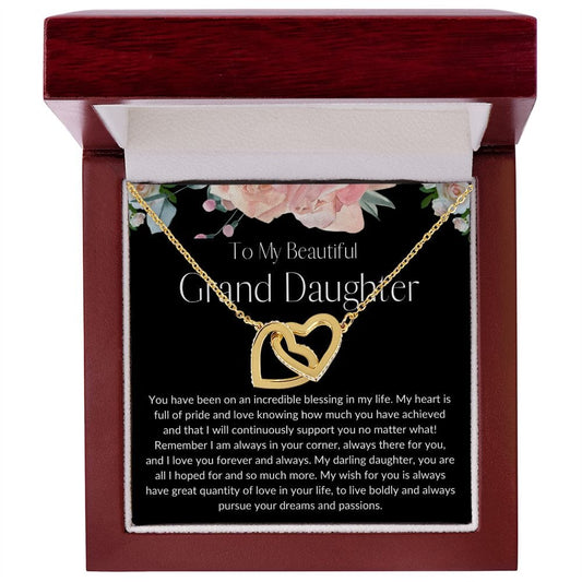 To My Beautiful Granddaughter - Interlocking Heart