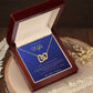 To My Beautiful Wife - Interlocking Hearts Necklace