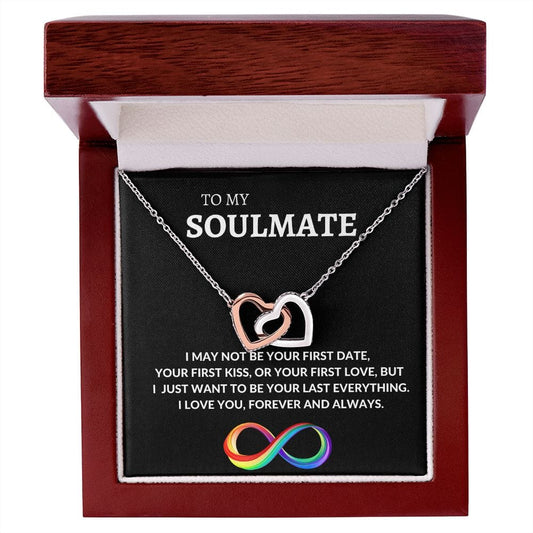 To My Soulmate - Interlocking Hearts Necklace