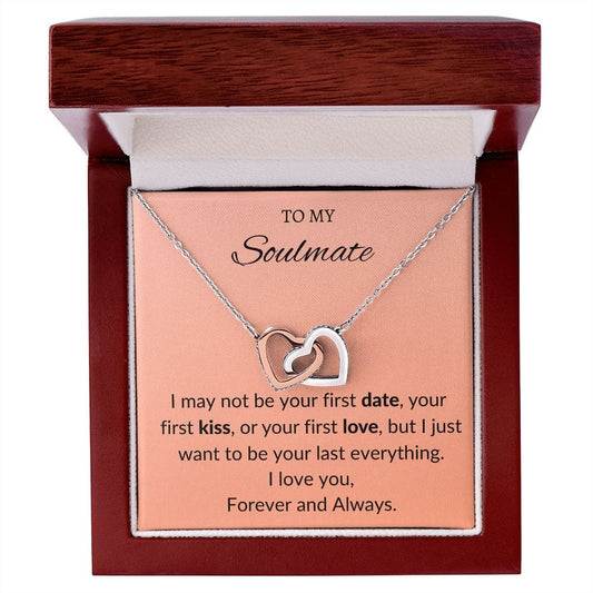 To My Soulmate - Interlocking Hearts Necklace