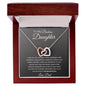 To My Badass Daughter Love Dad - Interlocking Hearts Necklace