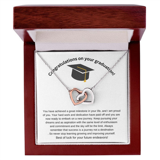 Congratulations on your graduation! - Interlocking Hearts Necklace