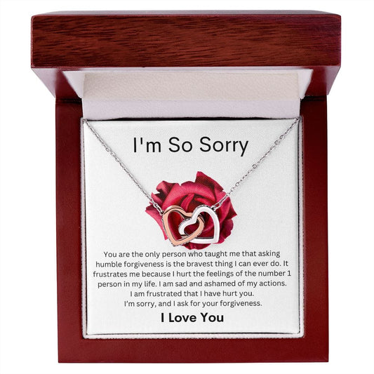 I'm So Sorry - Interlocking Hearts Necklace