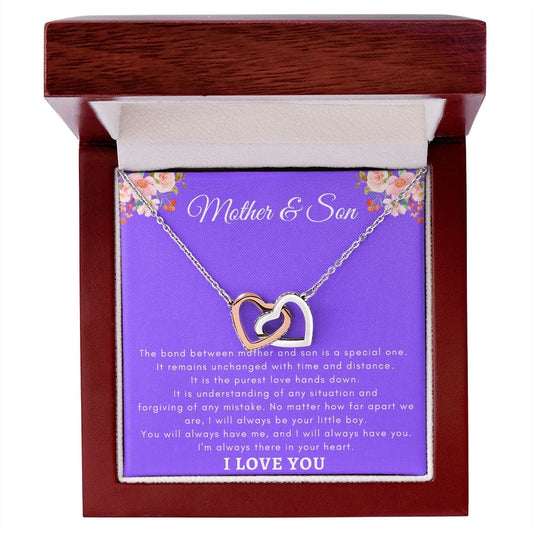 Mother & Son - Interlocking Hearts Necklace