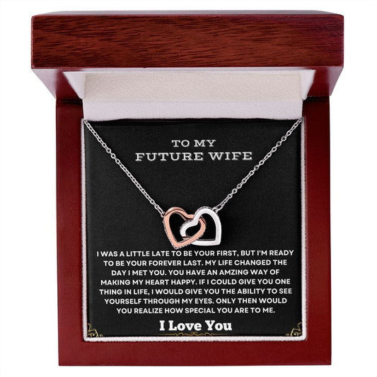 To My Future Wife - Interlocking Hearts Necklace