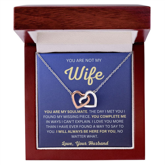 You Are Not My Wife - Interlocking Hearts Necklace