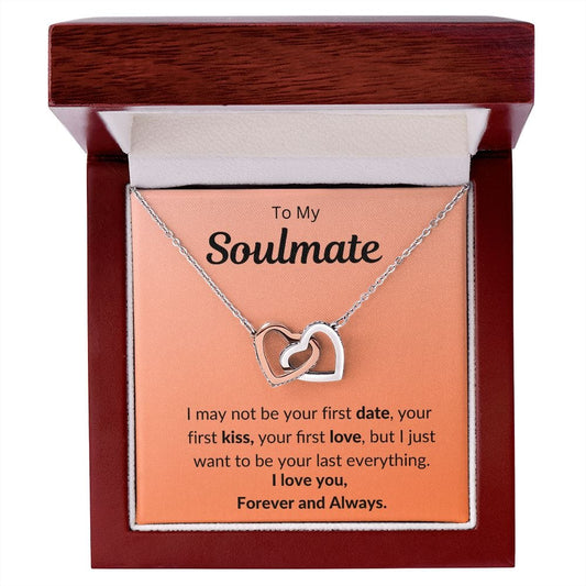 To My Soulmate - Interlocking Hearts Necklace