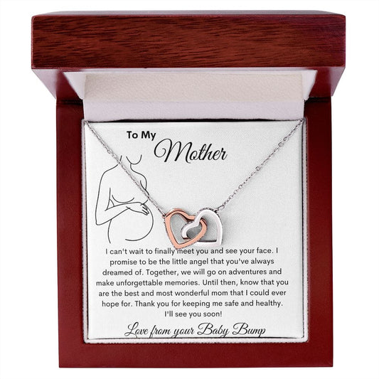 To My Mother - Interlocking Hearts Necklace