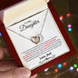 To My Daughter Love Dad - Interlocking Hearts Necklace