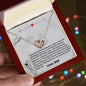 To My Daughter Love Dad - Interlocking Hearts Necklace