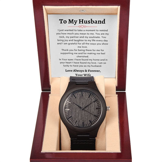 To My Husband - Wooden Watch