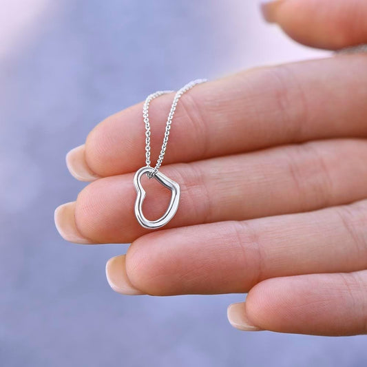 To My Beautiful Girlfriend - Delicate Heart Necklace