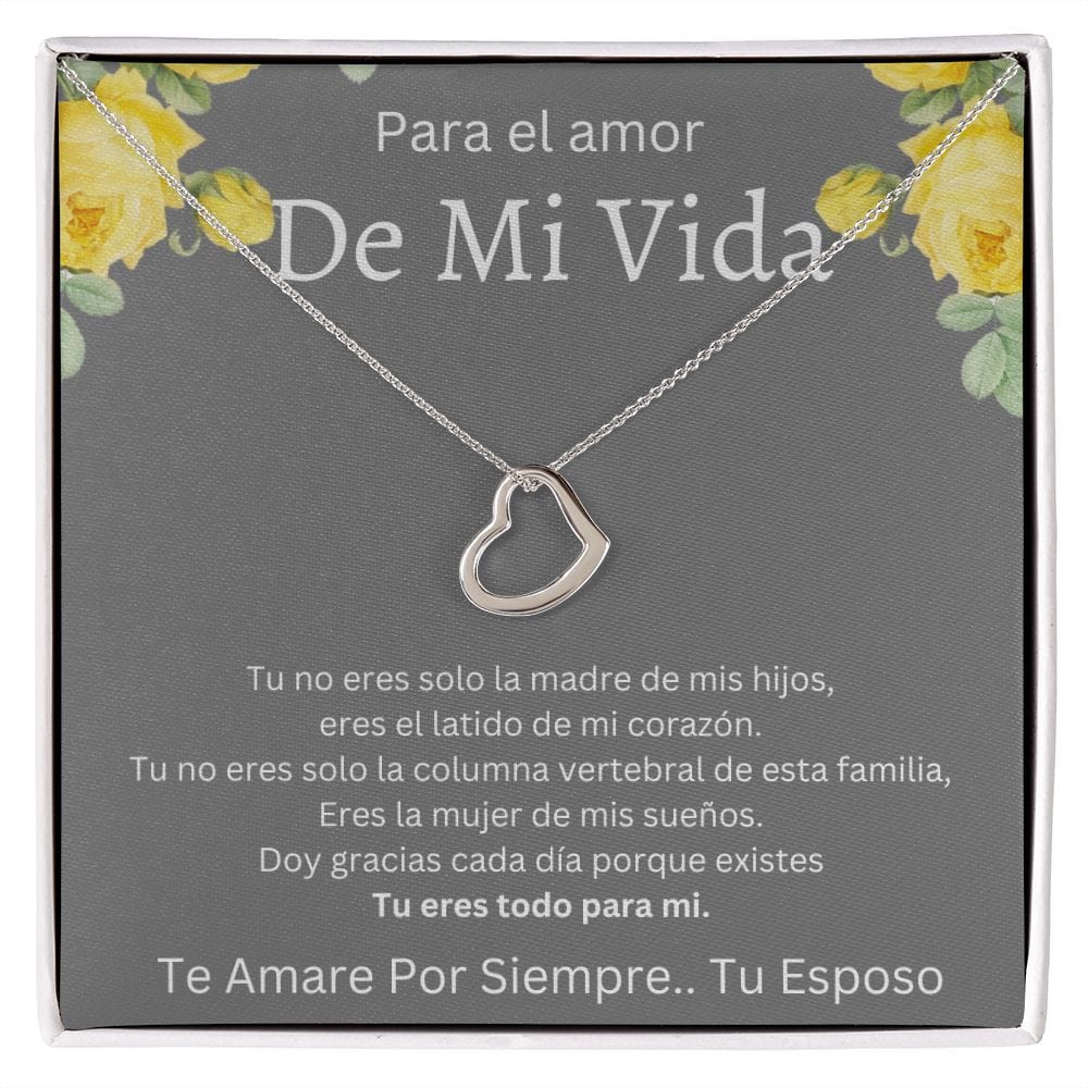 Para el amor De Mi Vida - Delicate Heart Necklace