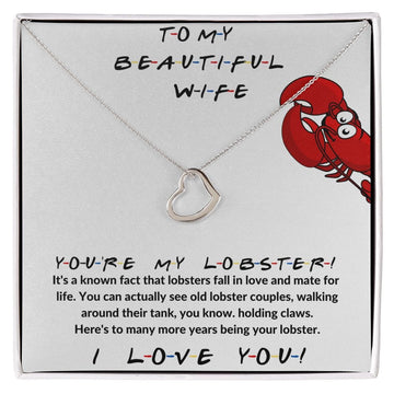 To My Beautiful Wife - Delicate Heart Necklace