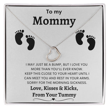 To My Mommy - Delicate Heart Necklace