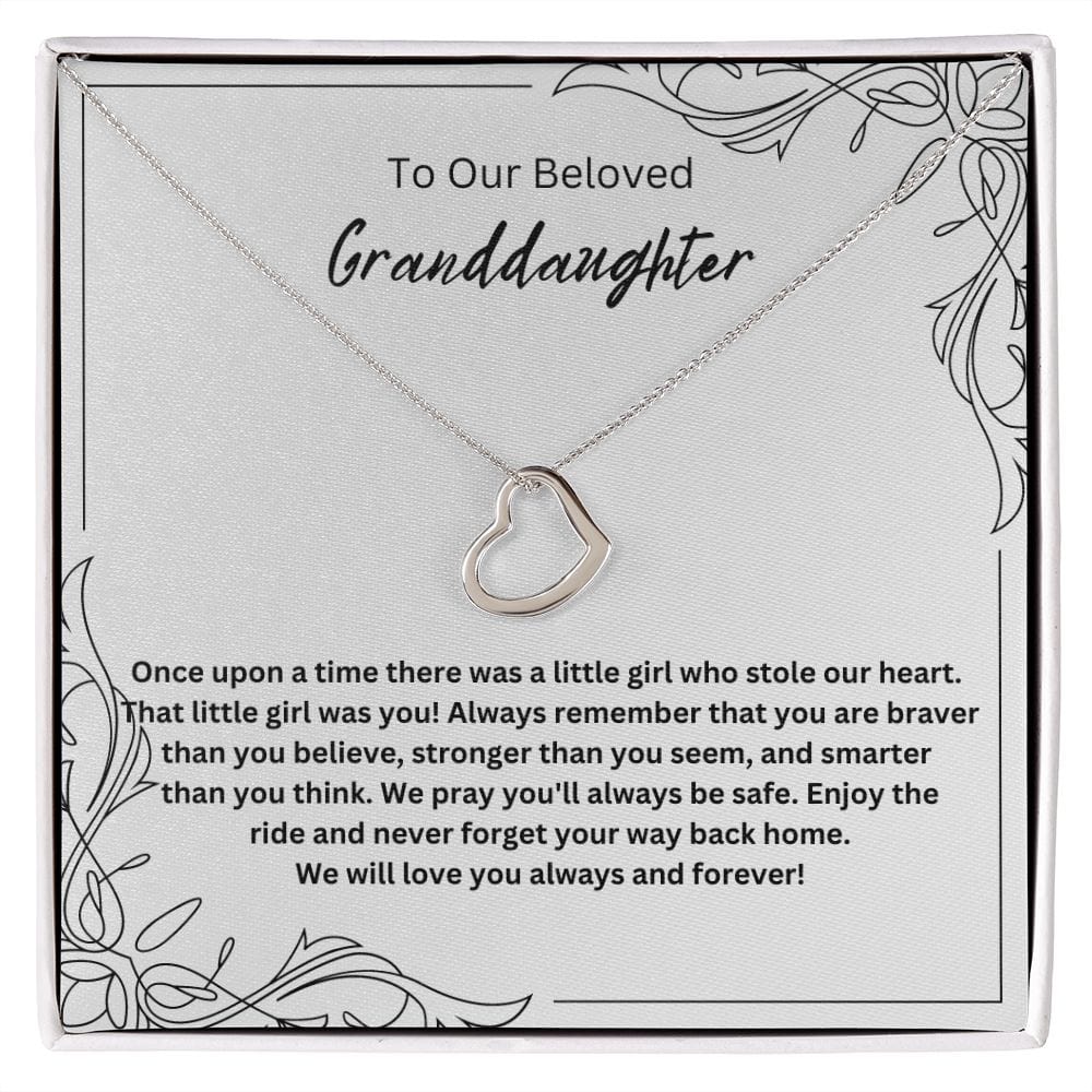 To Our Beloved Granddaughter - Delicate Heart Necklace