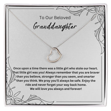 To Our Beloved Granddaughter - Delicate Heart Necklace