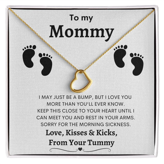 To My Mommy - Delicate Heart Necklace