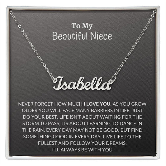 Custom Name Necklace - To My Beautiful Niece - forallmylove39