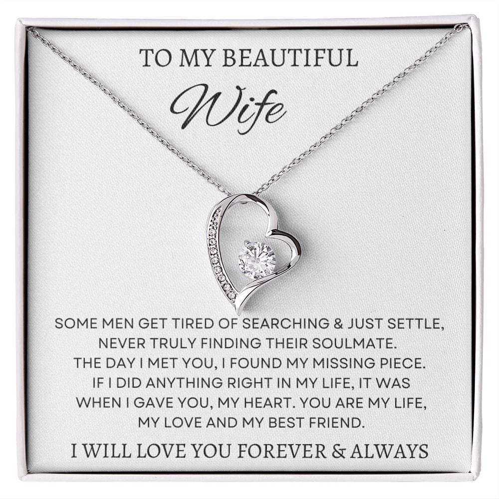 To My Beautiful Wife - Forever Love Necklace