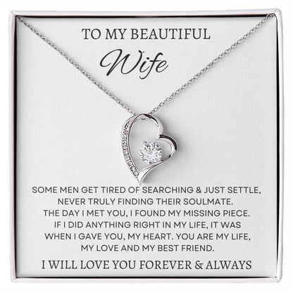 To My Beautiful Wife - Forever Love Necklace
