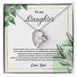 To My Daughter Forever Love Necklace Love Dad