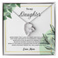 To My Daughter Forever Love Necklace Love Mom
