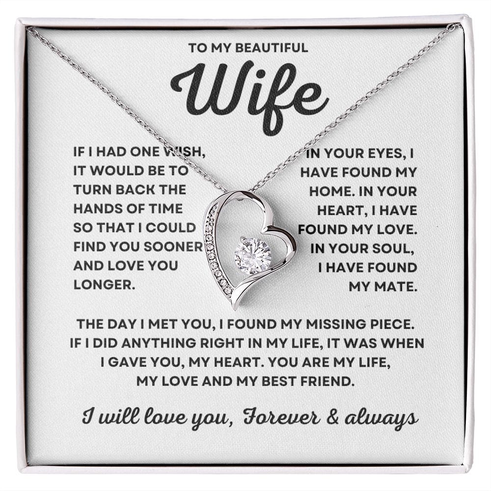 To My Beautiful Wife - Forever Love Necklace