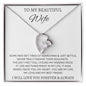 To My Beautiful Wife - Forever Love Necklace