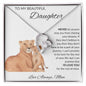 To My Beautiful Daughter Love Mom - Forever Love Necklace
