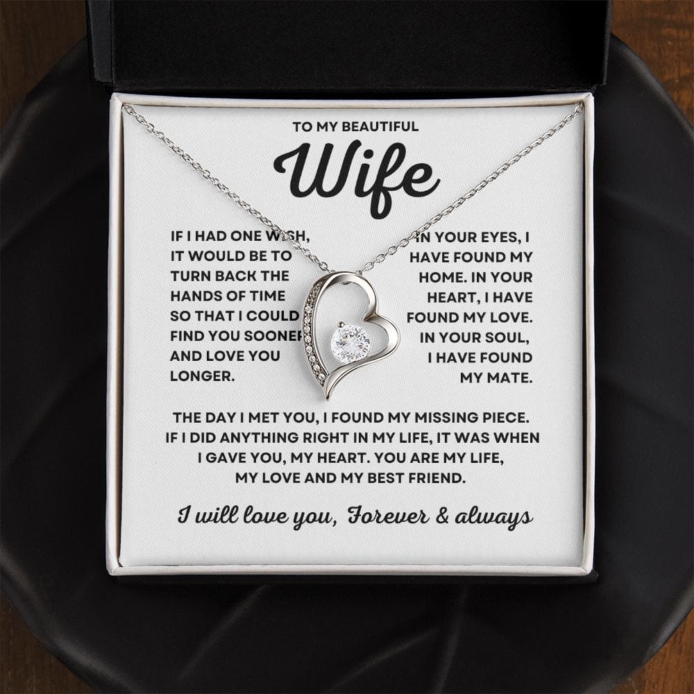 To My Beautiful Wife - Forever Love Necklace