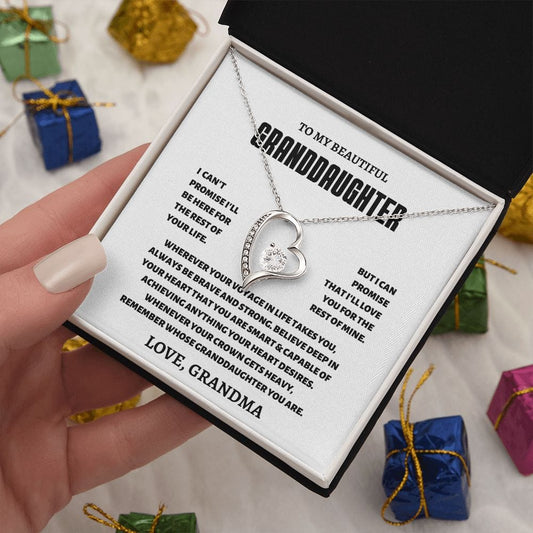 To MY Beautiful Granddaughter Love Grandma - Forever Love Necklace