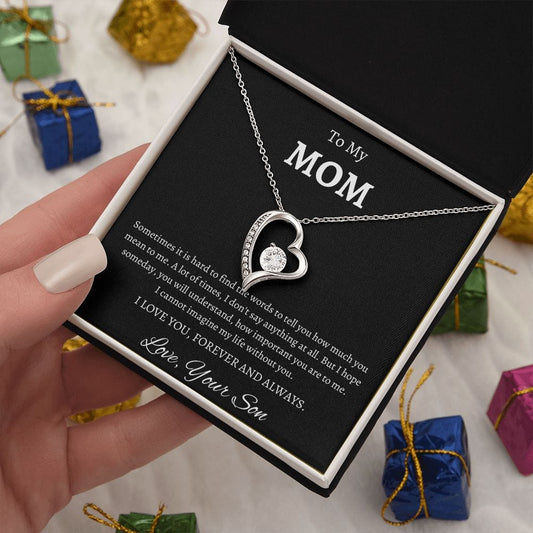 To My Mom Love Your Son- Forever Love Necklace