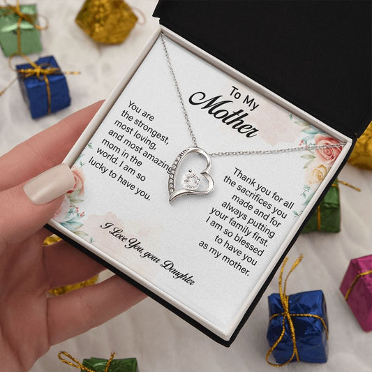 To My Mother Love Daughter - Forever Love Necklace