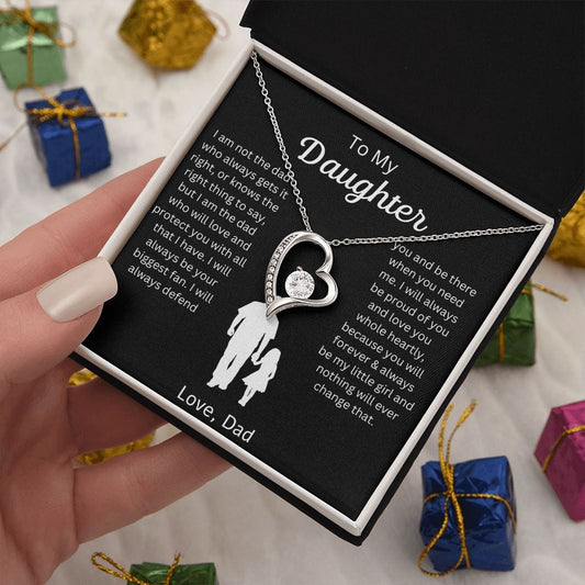 To My Daughter Love Dad - Forever Love Necklace