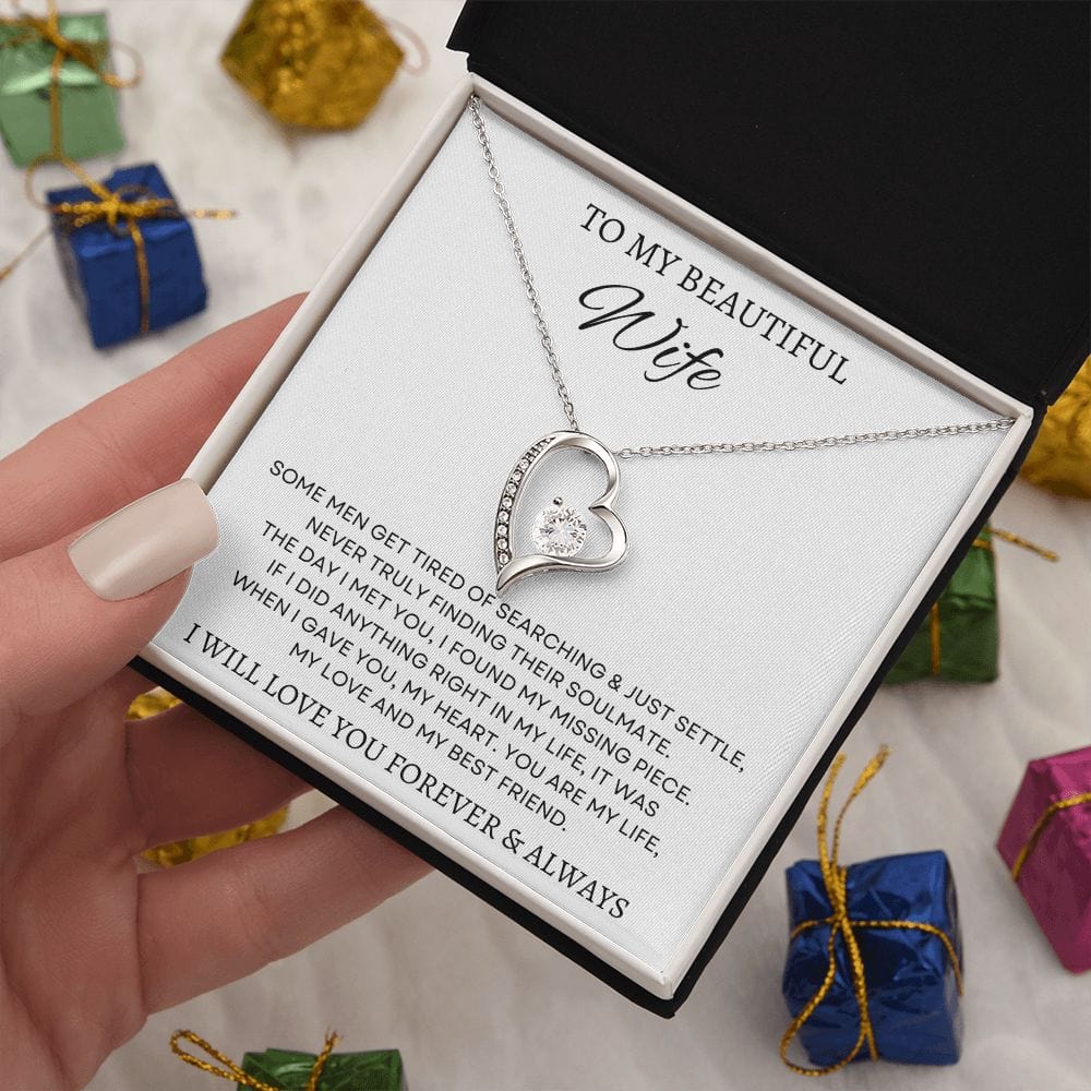 To My Beautiful Wife - Forever Love Necklace