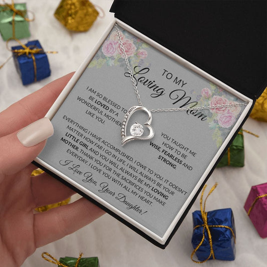 To My Loving Mom Love Your Daughter - Forever Love Necklace