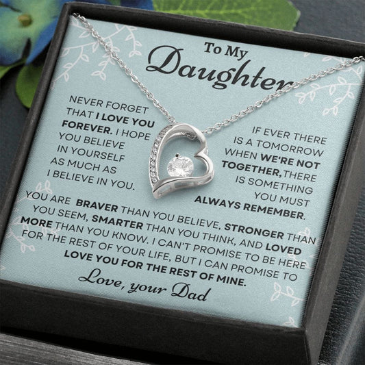 To My Daughter Love Dad - Forever Love Necklace