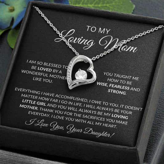 To My Loving Mother Love Daughter - Forever Love Necklace