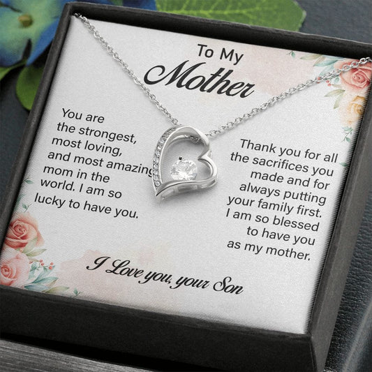 To My Mother Love your Son - Forever Love Necklace