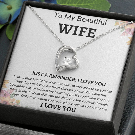 To MY Beautiful Wife- Forever Love Necklace